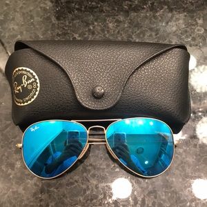 Rayban Blue Mirrored Aviators (58mm)